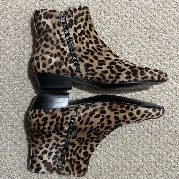 Isabel Marant Etoile Pony Hair Booties 39 Leapord Booties Size 9 US Worn Once - Picture 3 of 5
